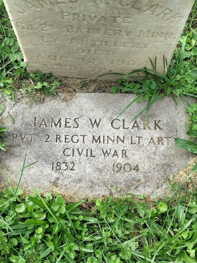 James W. Clark's grave. Photo 4