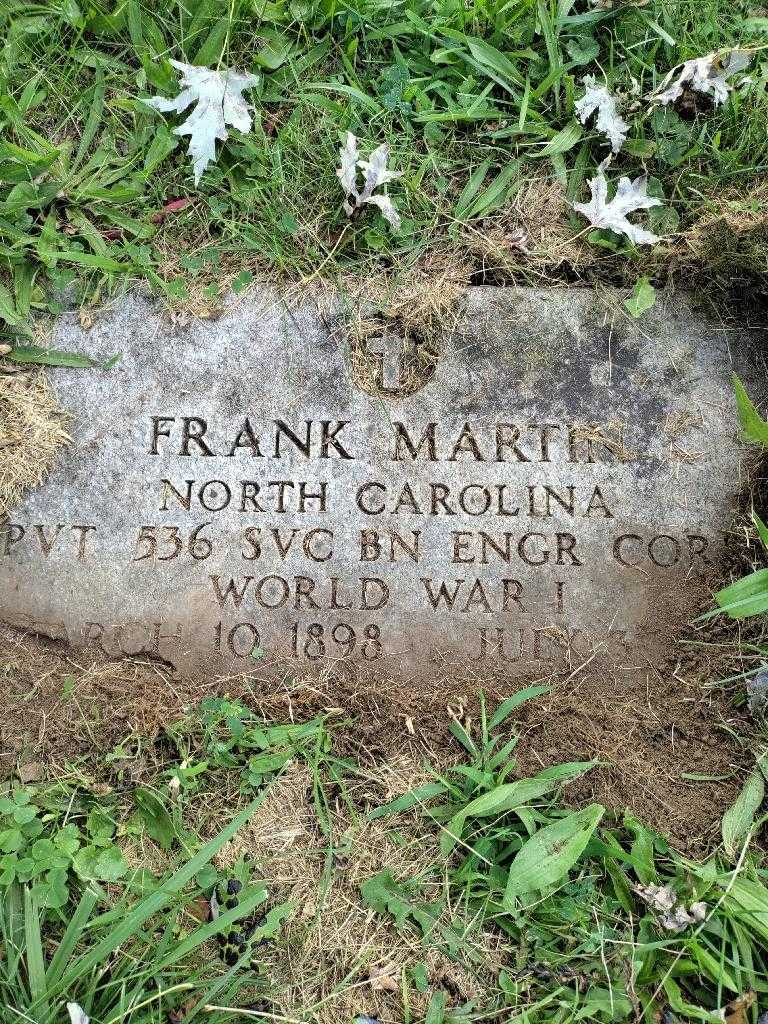 Frank Martin's grave. Photo 3