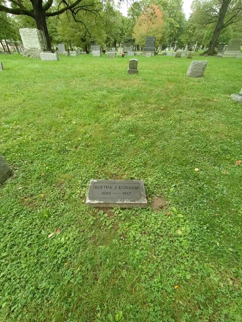 Bertha J. Durham's grave. Photo 1