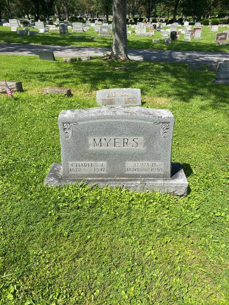 Anna D. Myers's grave. Photo 2