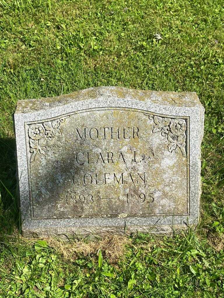 Clara L. Coleman's grave. Photo 3