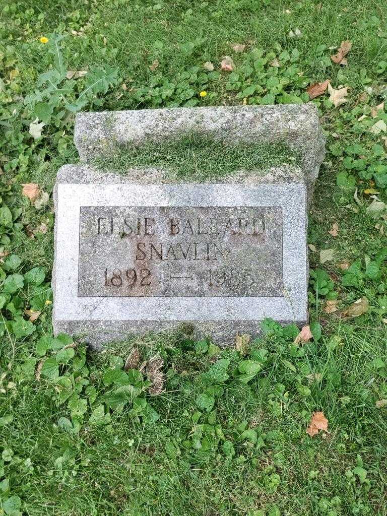 Elsie Ballard Snavlin's grave. Photo 2