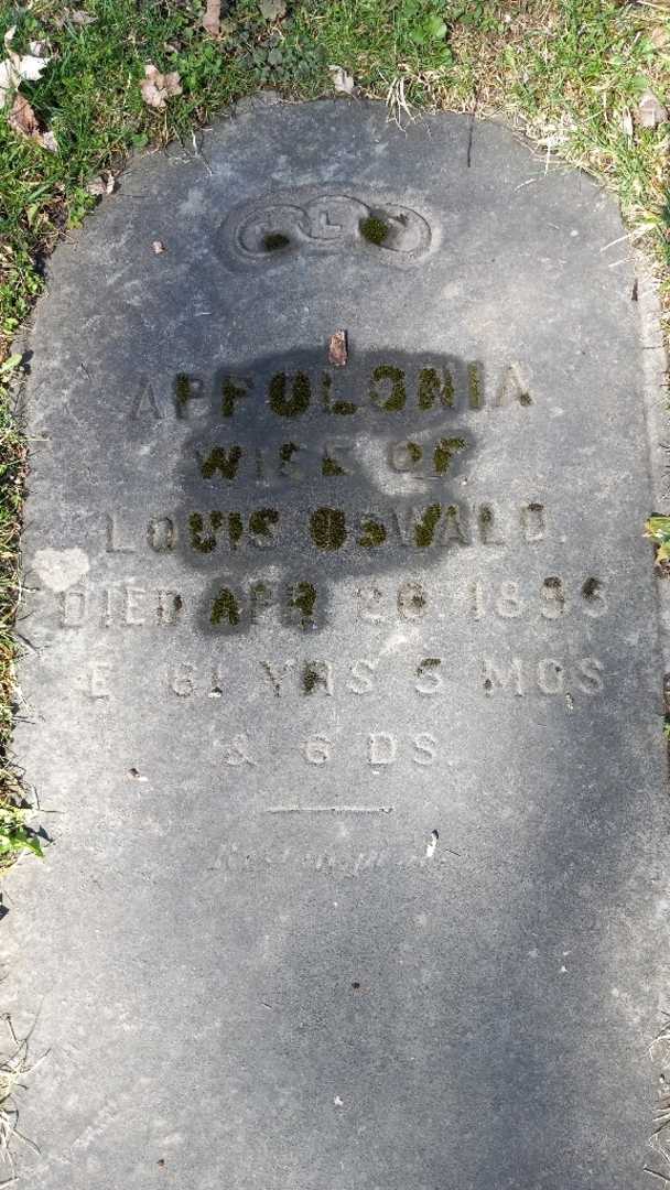 Appolonia Oswald's grave. Photo 4