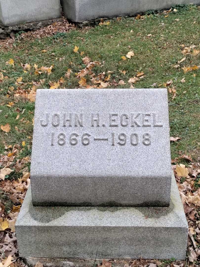 John H. Eckel's grave. Photo 3