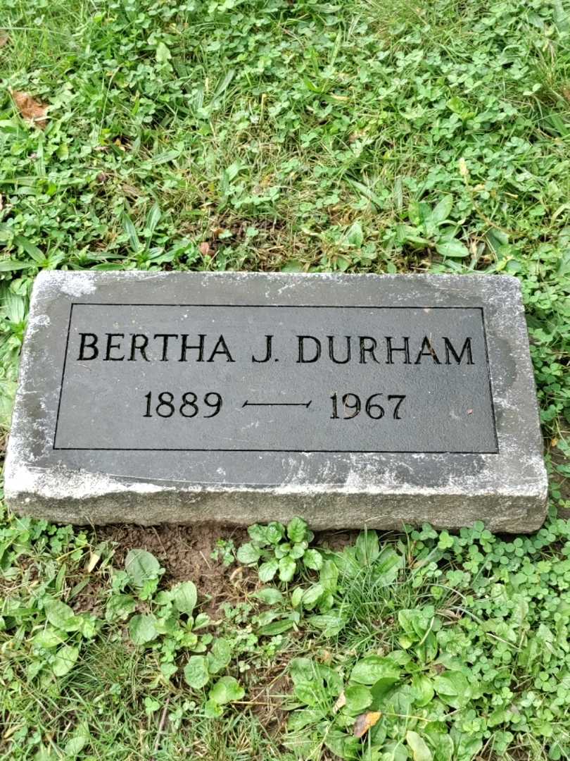 Bertha J. Durham's grave. Photo 3