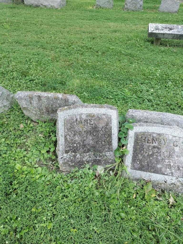 Jane E. Redick's grave. Photo 2