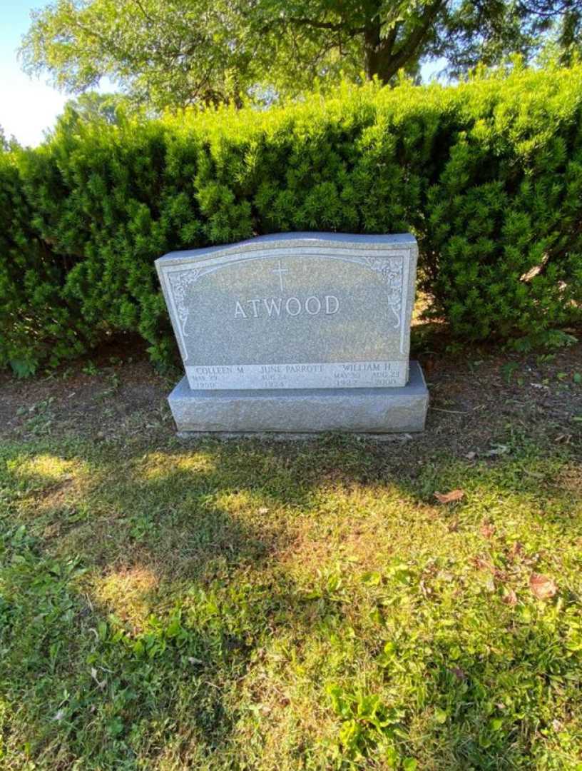 June Alberta Atwood Parrott's grave. Photo 3