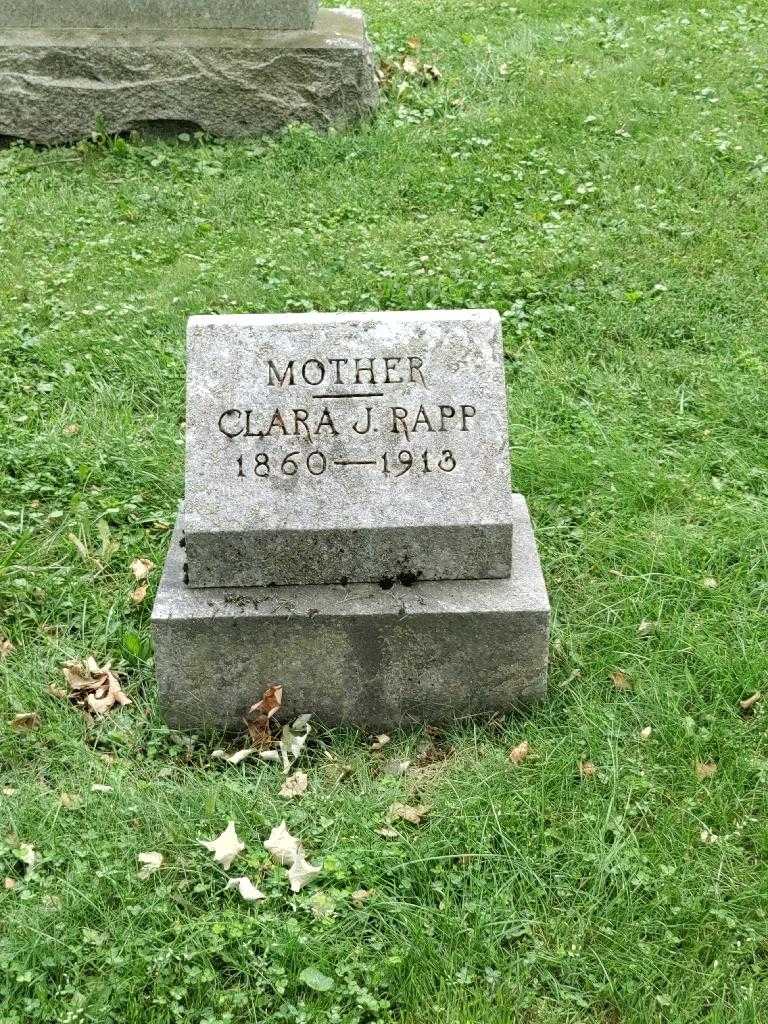 Clara J. Rapp's grave. Photo 2