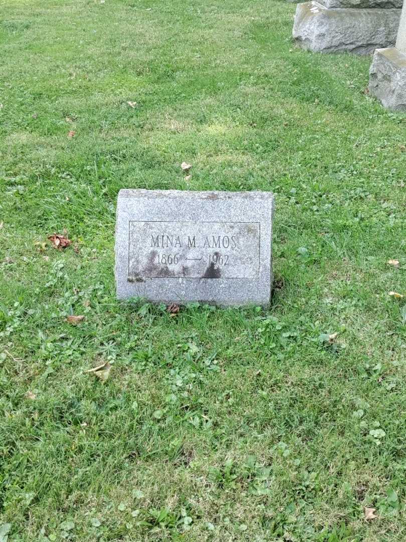 Mina M. Amos's grave. Photo 2