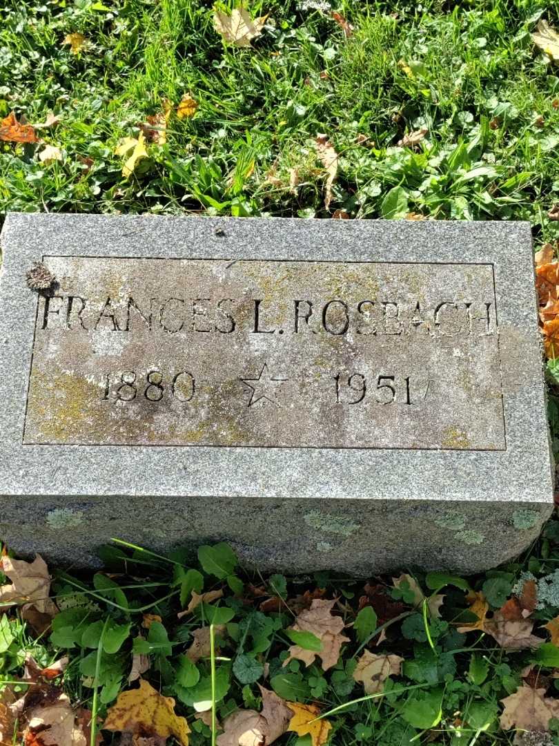 Frances L. Rosbach's grave. Photo 3