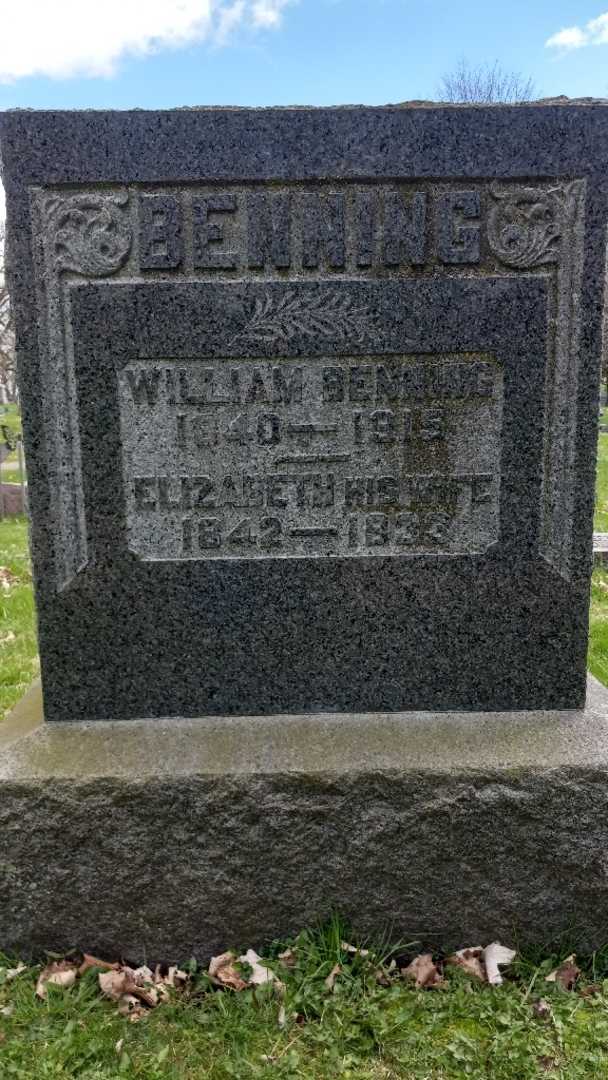 Elizabeth Benning's grave. Photo 3