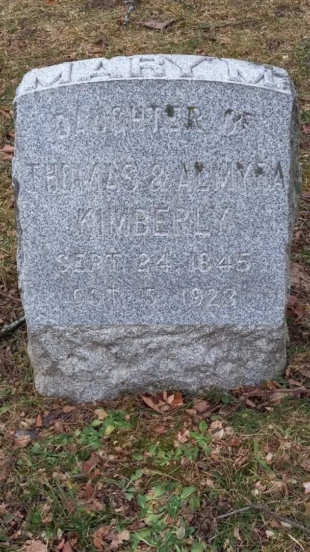 Mary M. Kimberly's grave. Photo 4