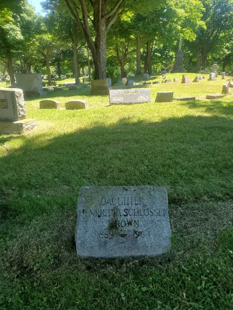 Henrietta C. Schlosser Brown's grave. Photo 1