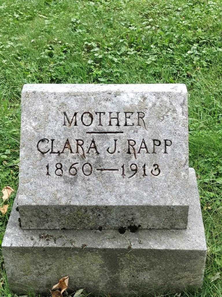 Clara J. Rapp's grave. Photo 3