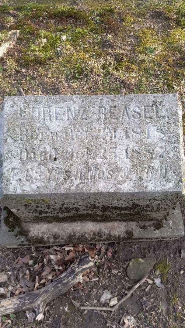 Lorenz Laurence Reasel's grave. Photo 17