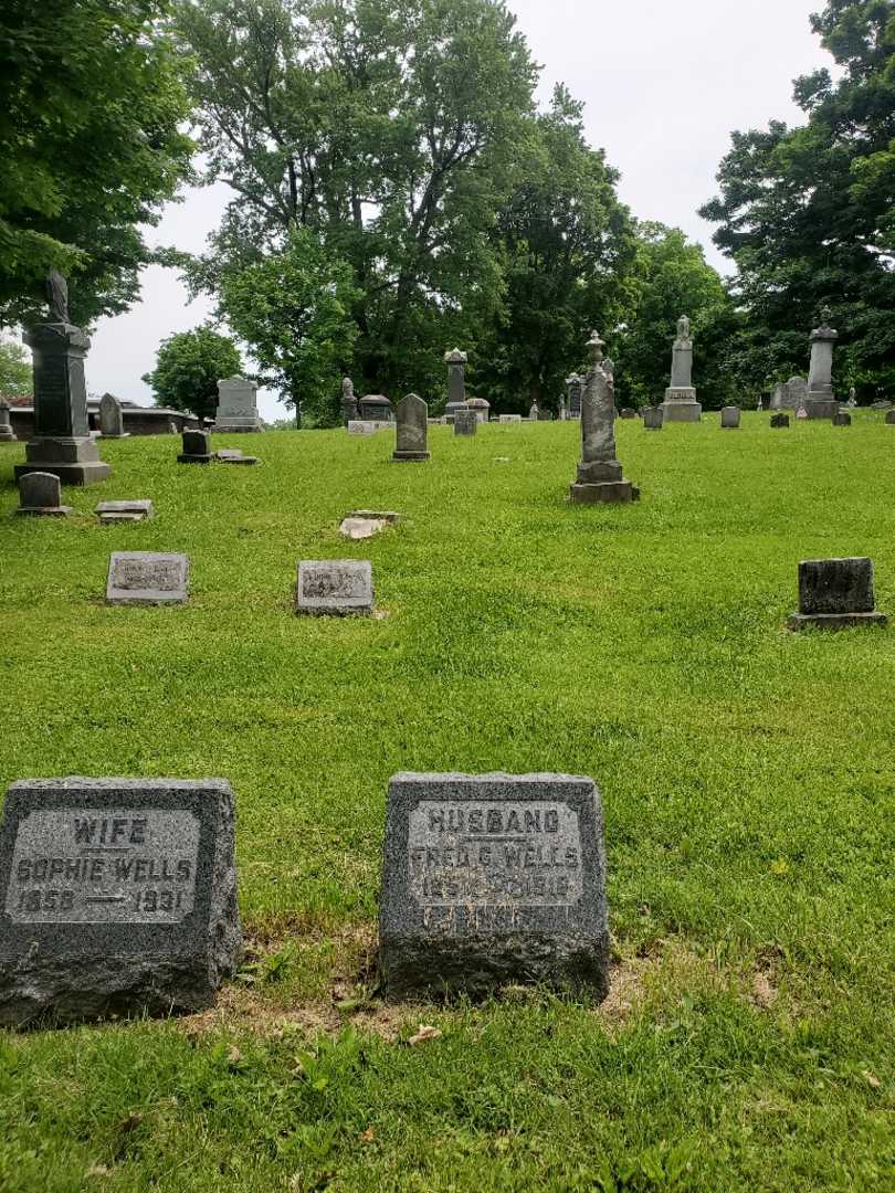 Fred G. "Godfred" Wells's grave. Photo 1