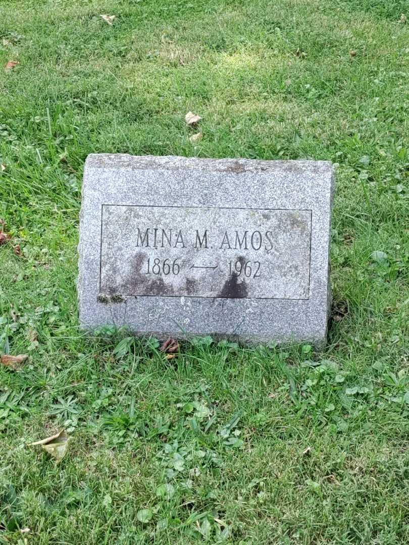 Mina M. Amos's grave. Photo 3