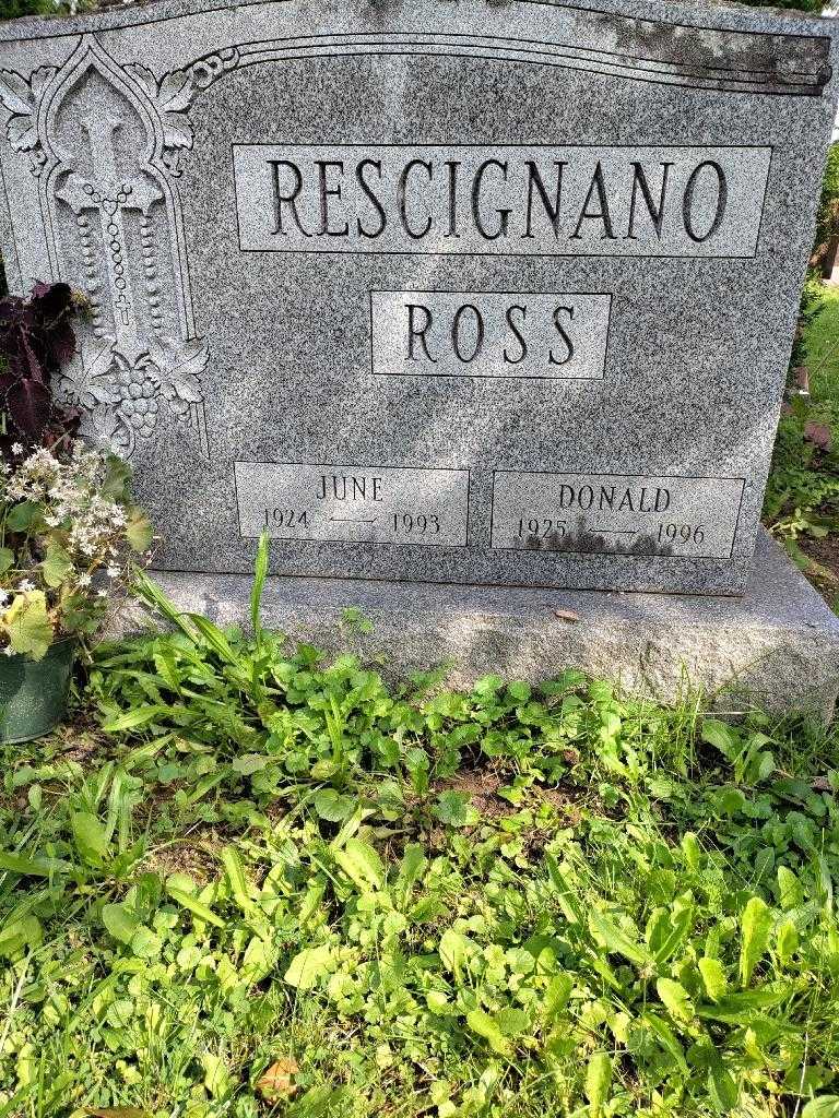 June Rescignano Ross's grave. Photo 3