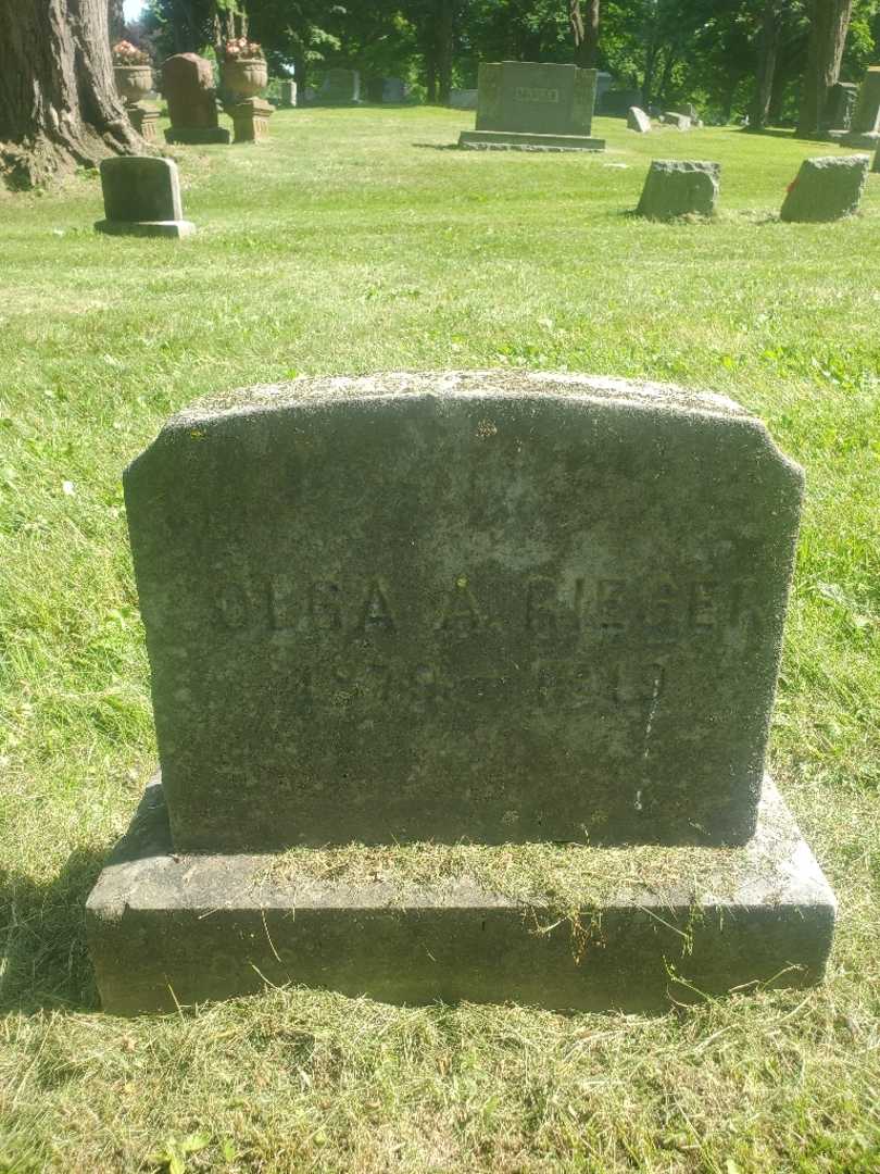 Olga A. Rieger Ruger's grave. Photo 3