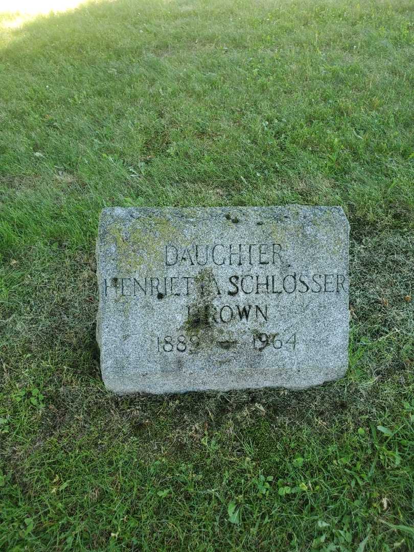 Henrietta C. Schlosser Brown's grave. Photo 2