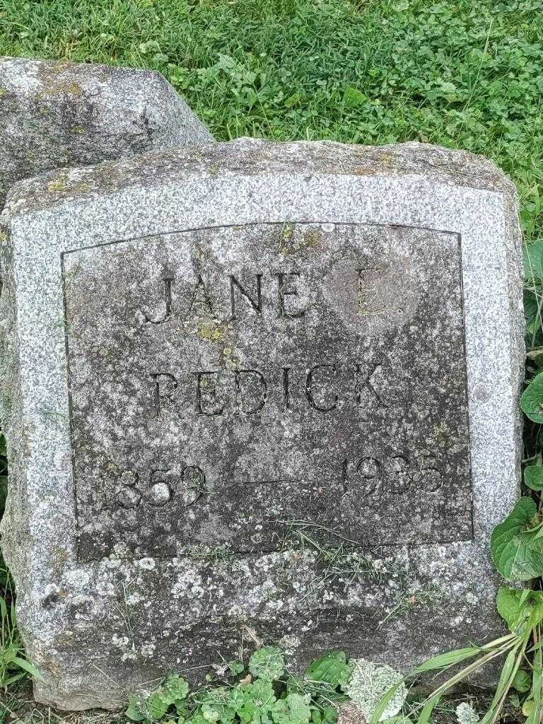 Jane E. Redick's grave. Photo 3