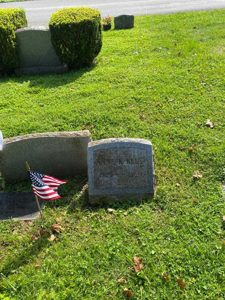 Anne K. Klug's grave. Photo 2