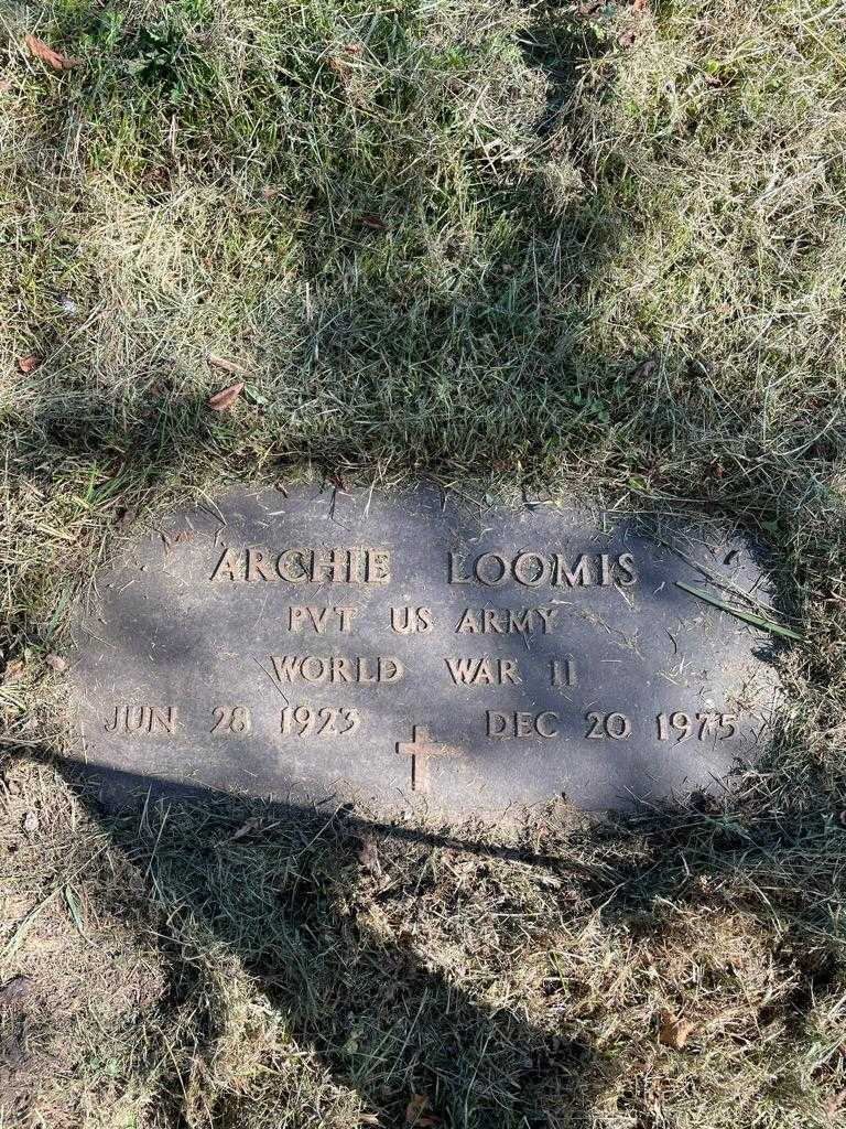 Archie Loomis's grave. Photo 1