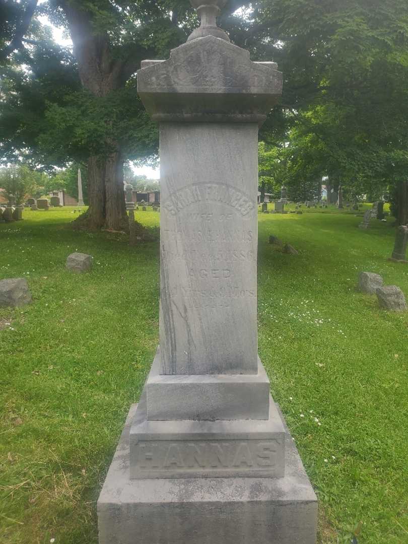 Sarah Frances Hannas's grave. Photo 3