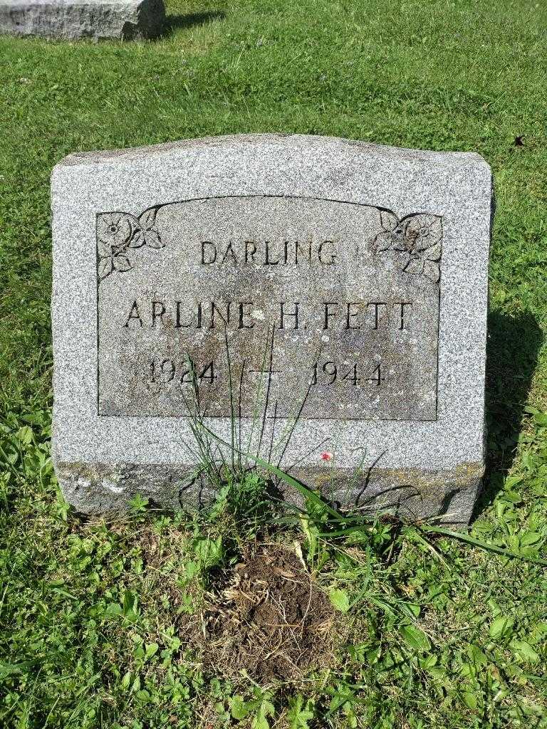 Arline H. Fett's grave. Photo 3