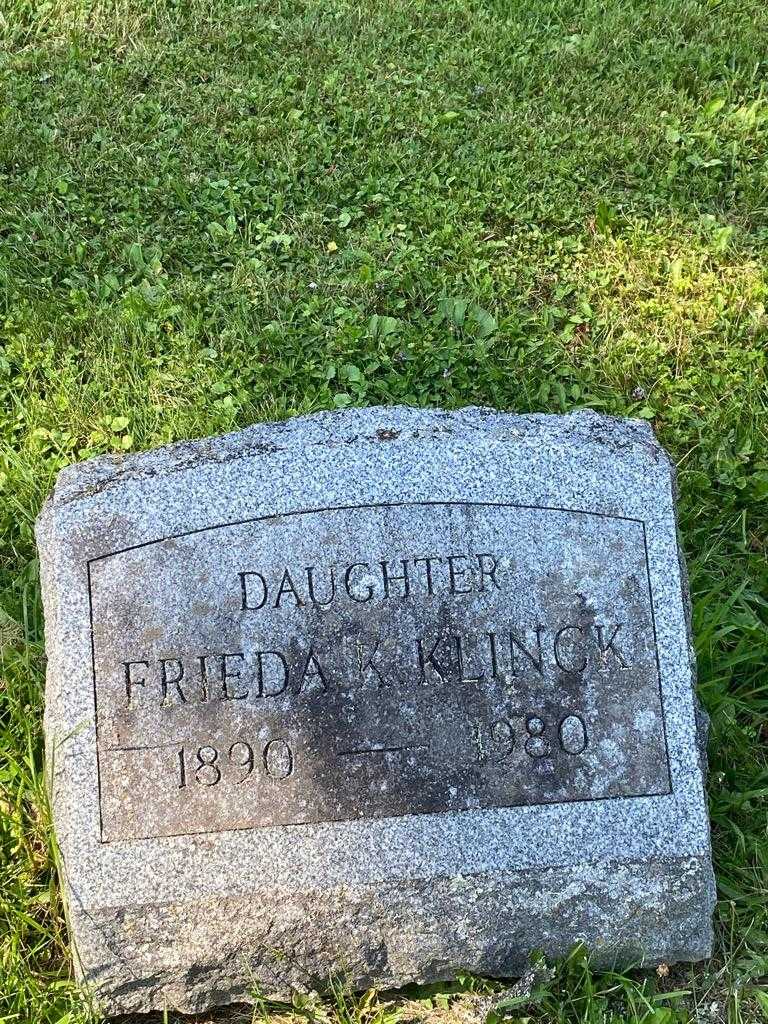 Frieda K. Klinck's grave. Photo 3