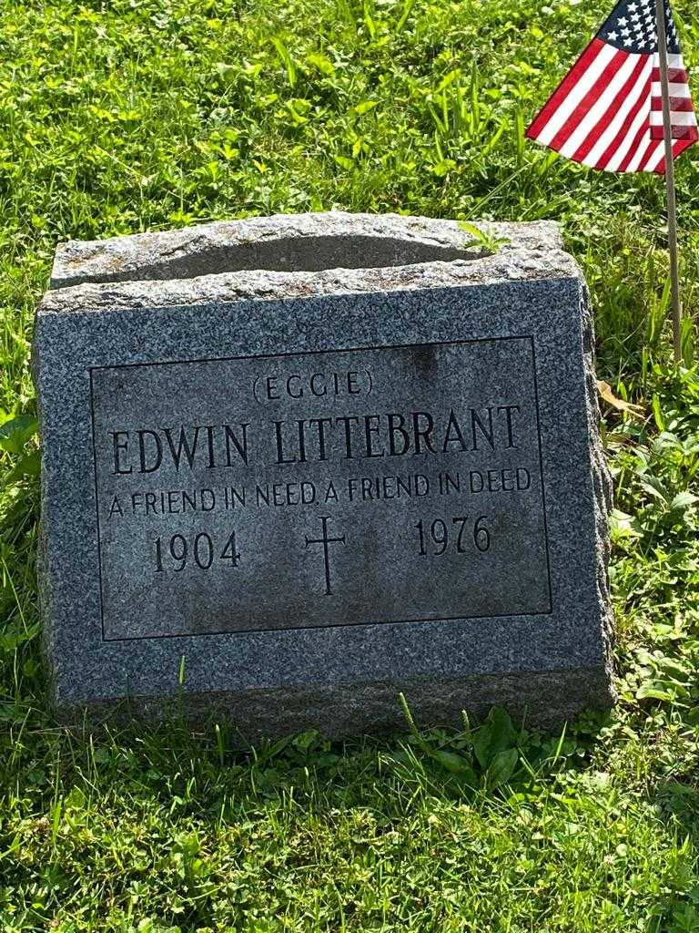 Edwin "Eggie" Littebrant's grave. Photo 3