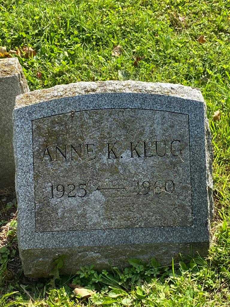 Anne K. Klug's grave. Photo 3