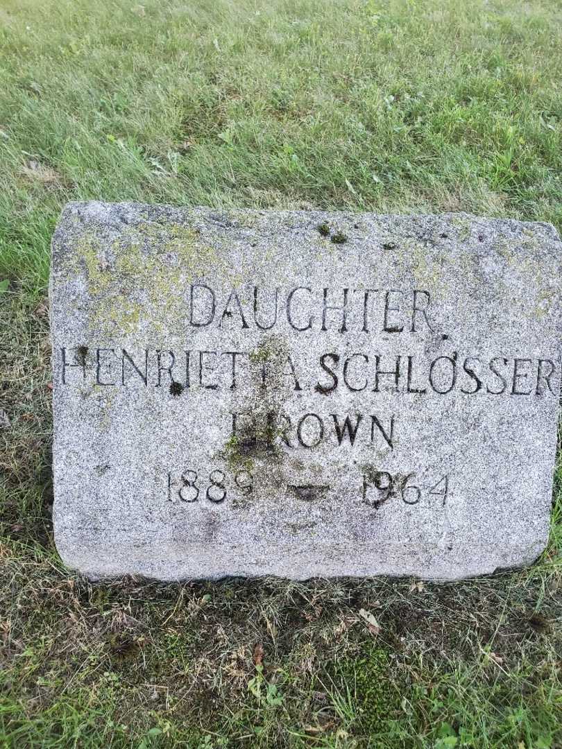 Henrietta C. Schlosser Brown's grave. Photo 3