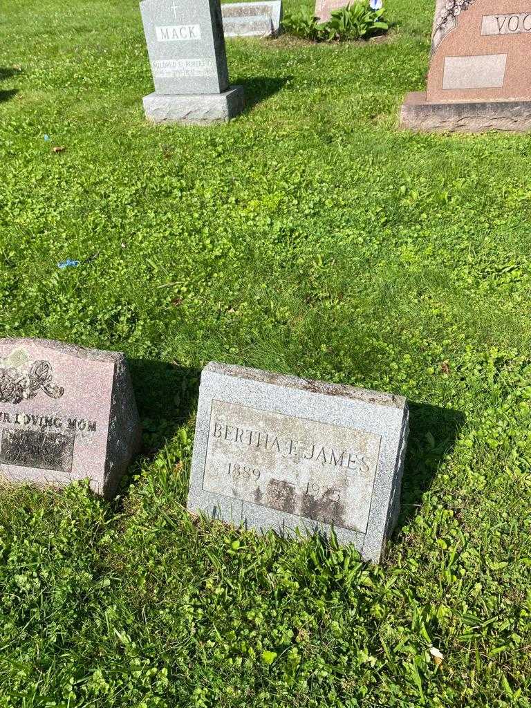 Bertha F. James's grave. Photo 2