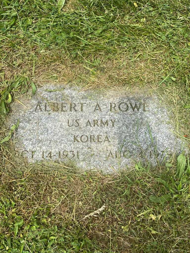 Albert A. Rowe's grave. Photo 3