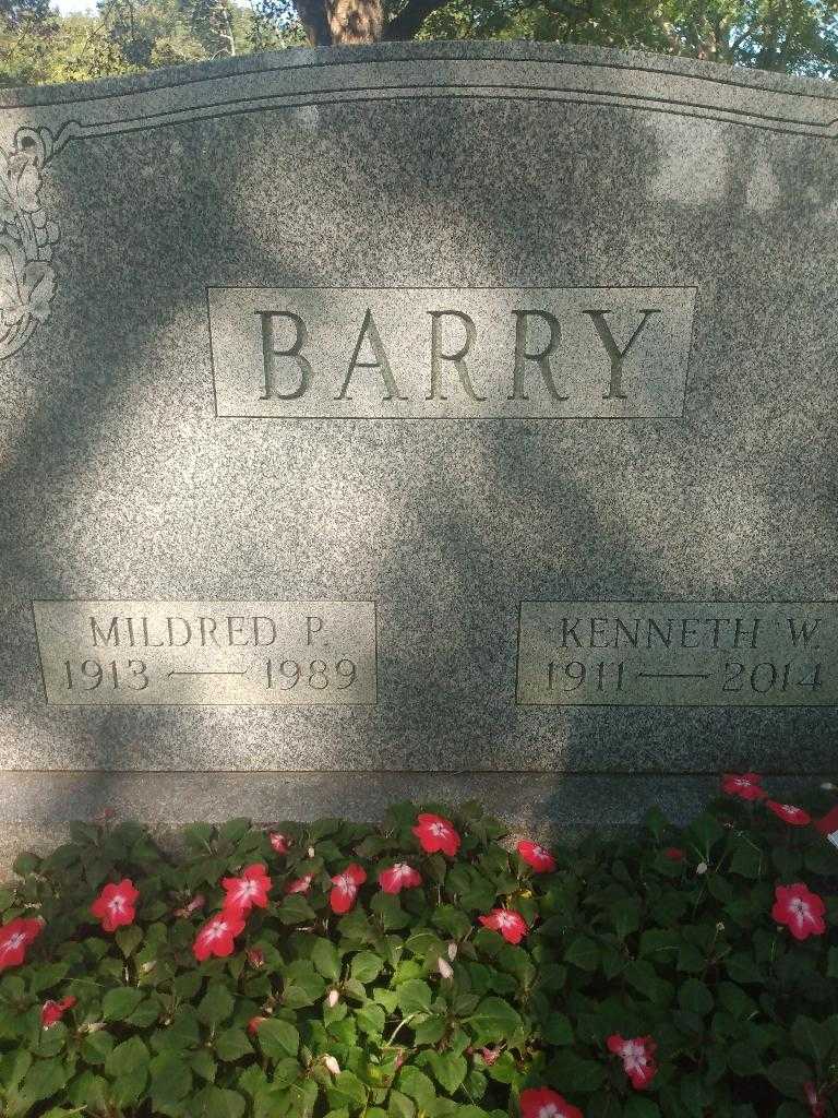 Mildred P. Barry's grave. Photo 3