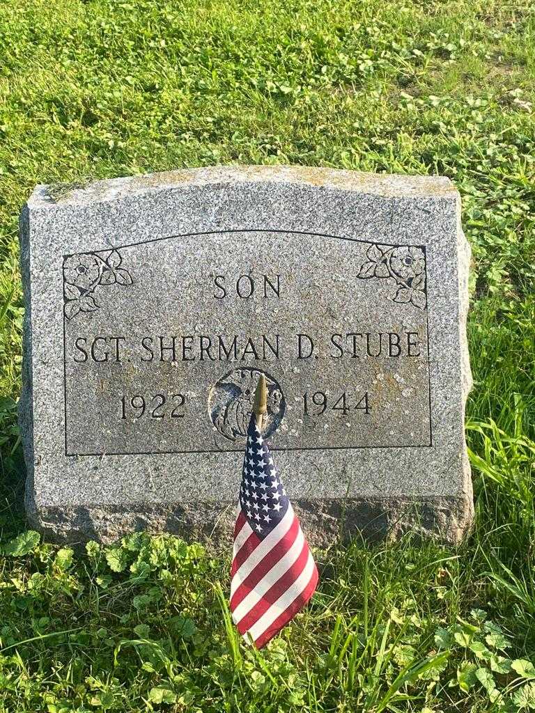 Sgt. Sherman D. Stube's grave. Photo 3