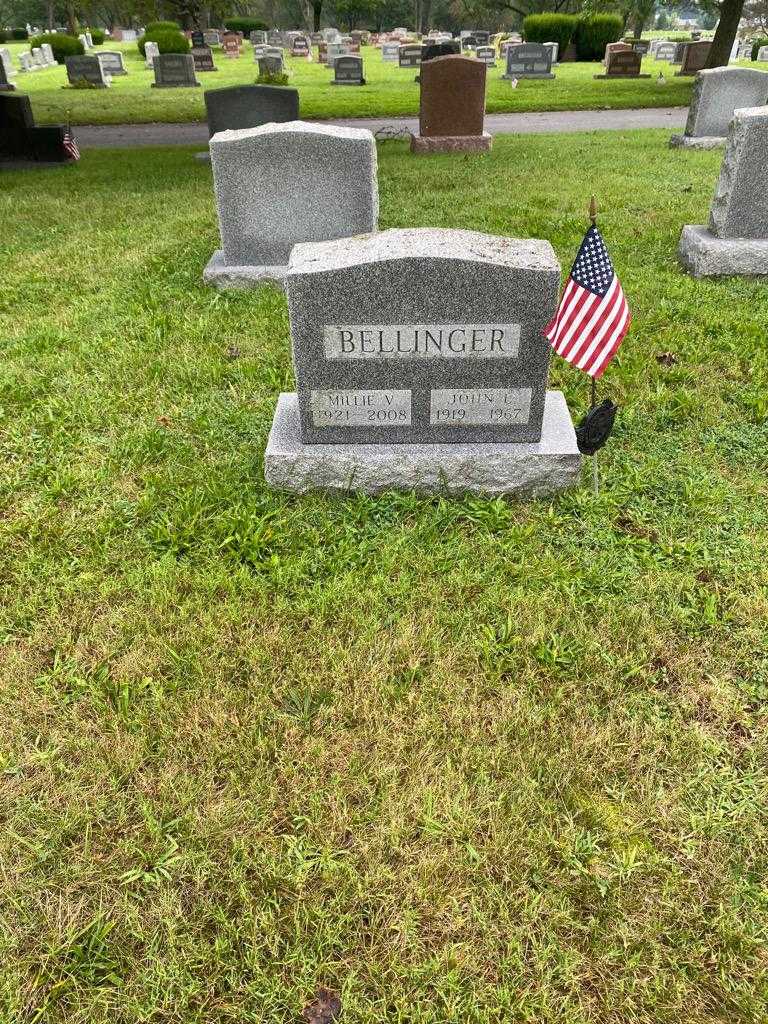 Millie V. Bellinger's grave. Photo 2