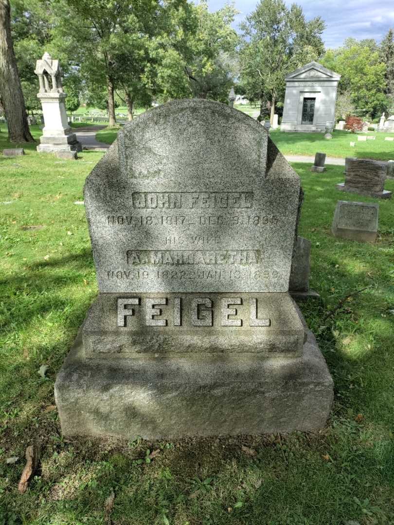 Margaretha A. Feigel's grave. Photo 2