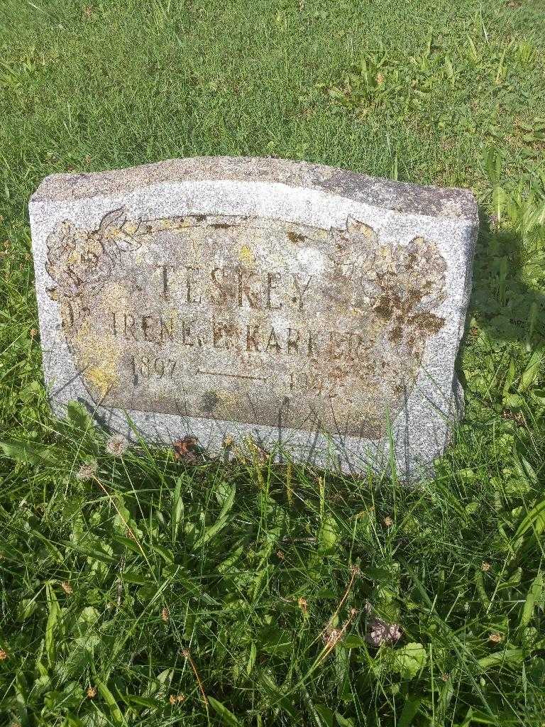 Irene E. Karker Teskey's grave. Photo 2