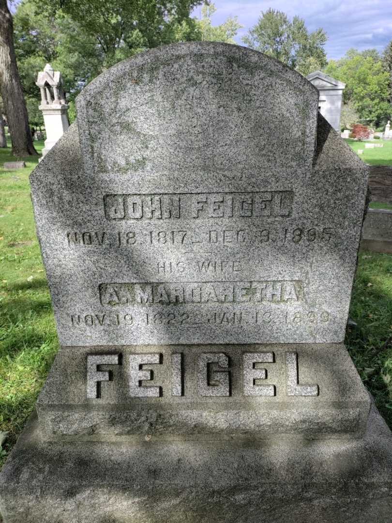 Margaretha A. Feigel's grave. Photo 3