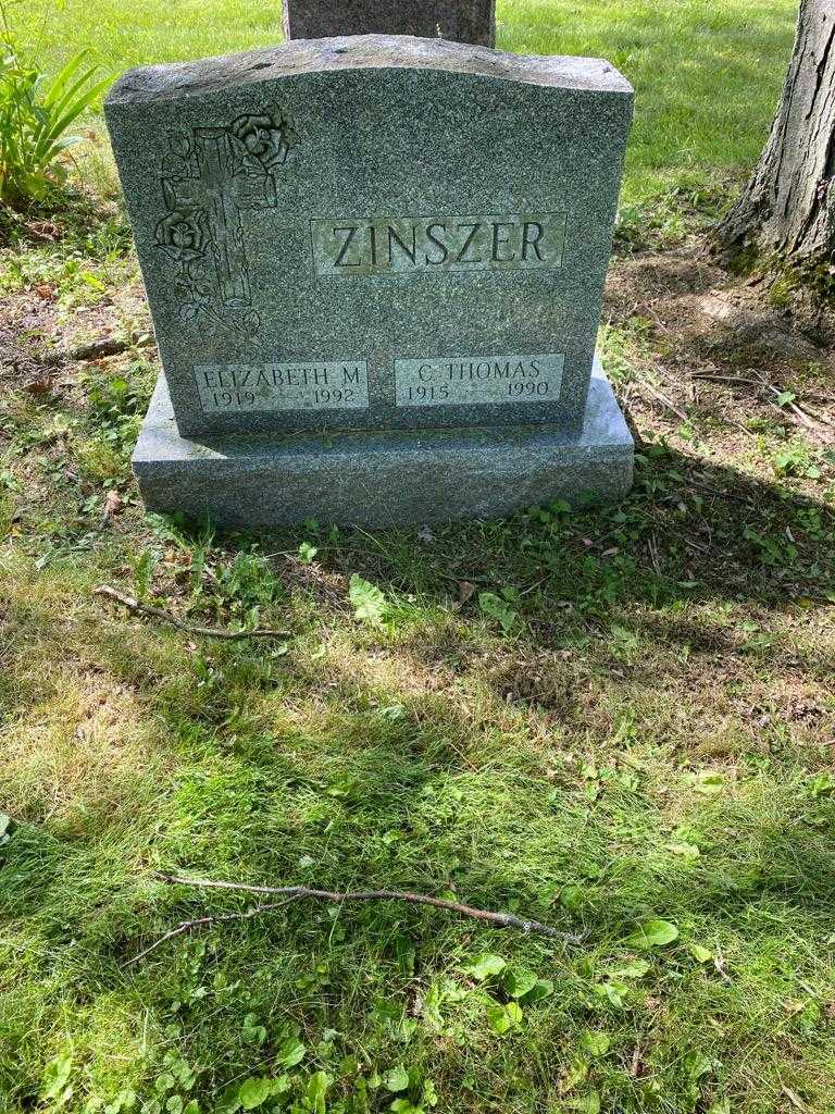 Elizabeth M. Zinszer's grave. Photo 2
