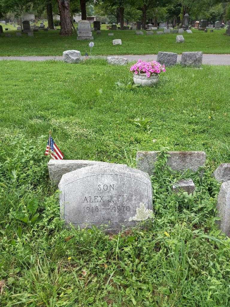 Alexander J. "Alex" Fix Junior's grave. Photo 1