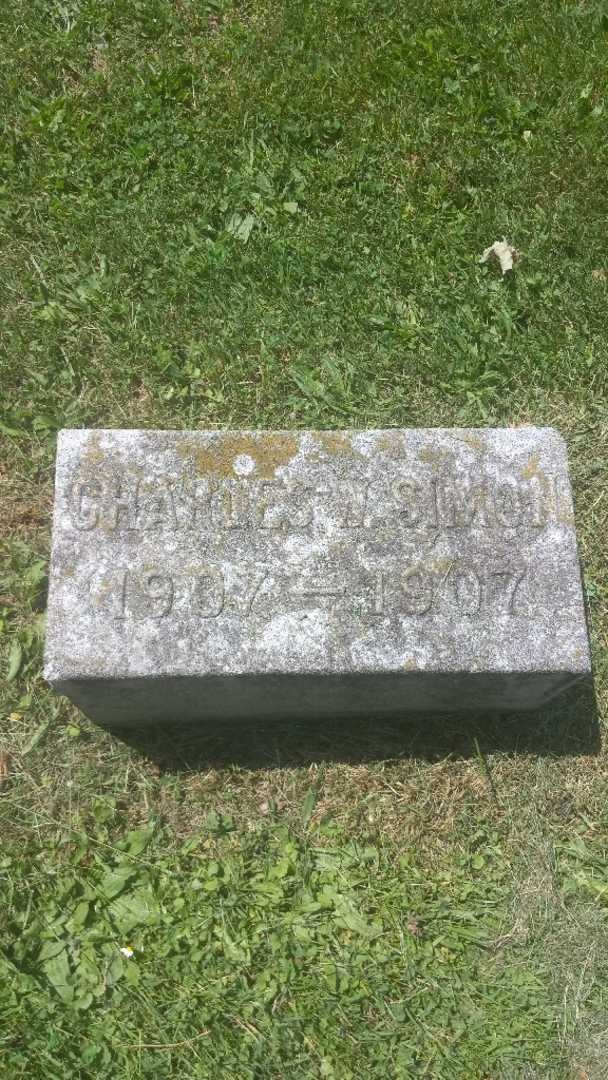 Charles W. Simon's grave. Photo 3