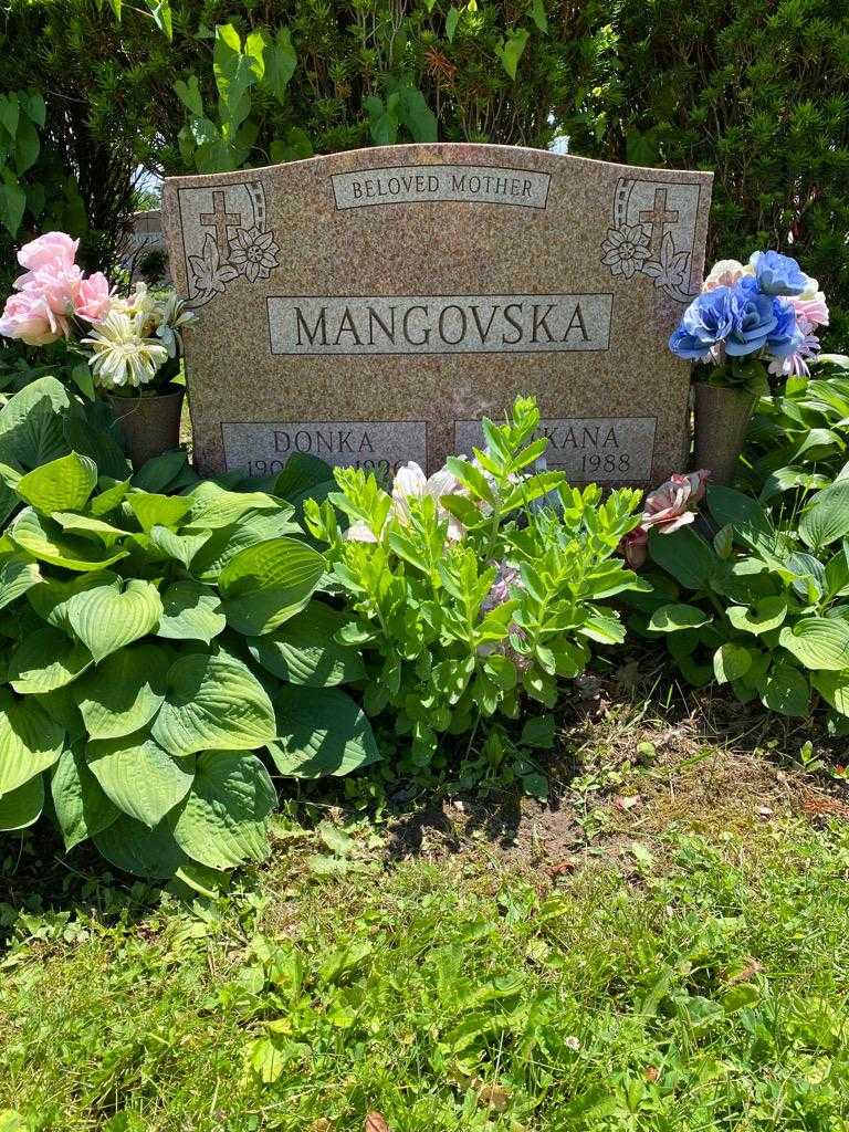 Donka Mangovska's grave. Photo 2
