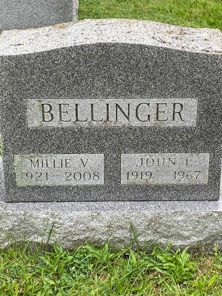 Millie V. Bellinger's grave. Photo 3