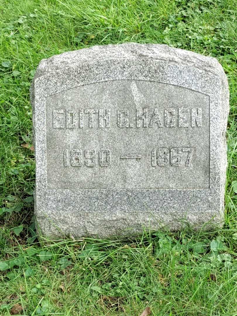 Edith G. Hagen's grave. Photo 3