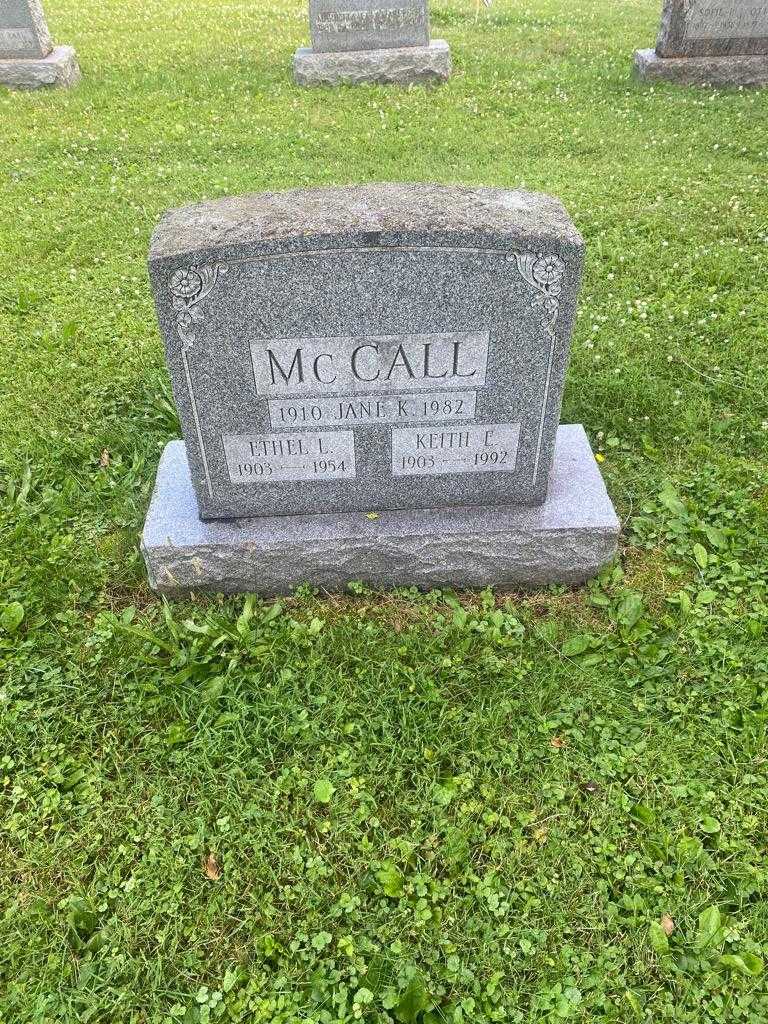 Jane K. Mc Call's grave. Photo 2