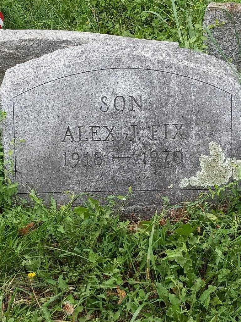 Alexander J. "Alex" Fix Junior's grave. Photo 3