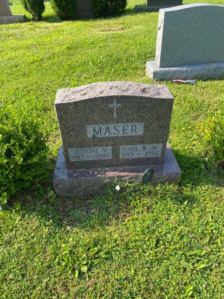 Justine V. Maser's grave. Photo 2